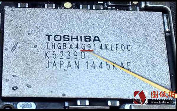 NAND FLASH 容量与丝印对照表