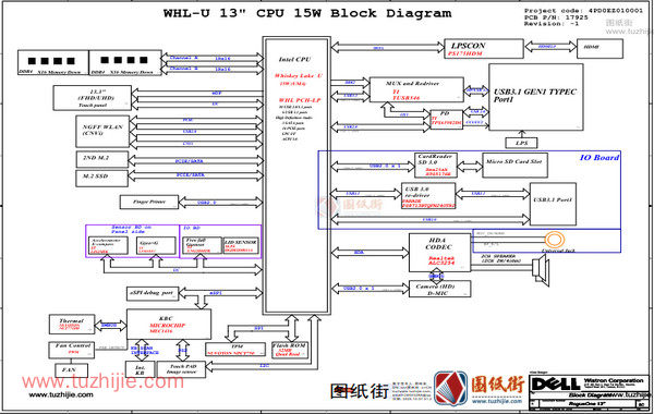 Dell Inspiron 7386 RO13 MB Wistron RogueOne 13 17925-1 Rev SC戴尔笔记本电路图