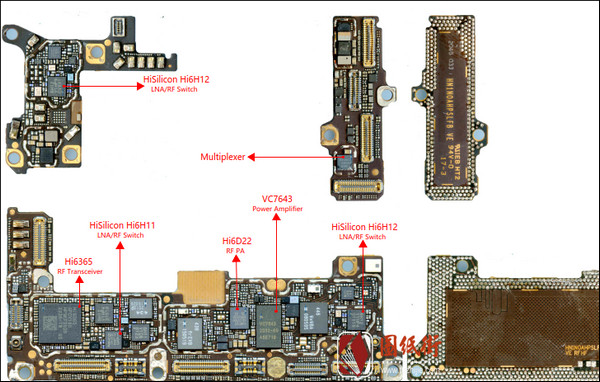 Huawei Mate40Pro+ HN1NOAHPSLFAVE华为手机主板注释图