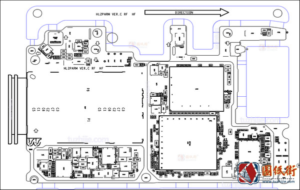 华为Nova3 HL2PARM VER.C主板元件位号图