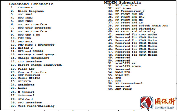 华为Nova3 HL2PARM手机电路原理图纸