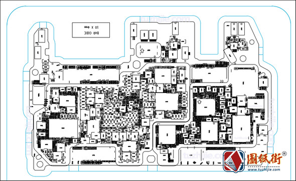 华为P10 HL1AVTRM VER.B主板元器件位号图