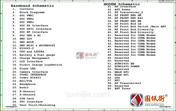 华为P20 HL2EMILYM手机电路原理图纸