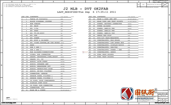 iPad3 J2 MLB-DVT OK2FAB 051-8773电路图纸
