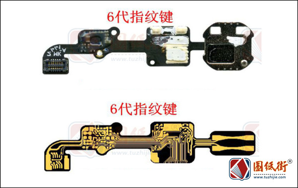 iPhone 6代6S指纹键排线示意图
