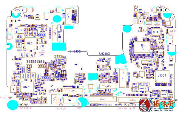 红米note9pro主板元件位号图