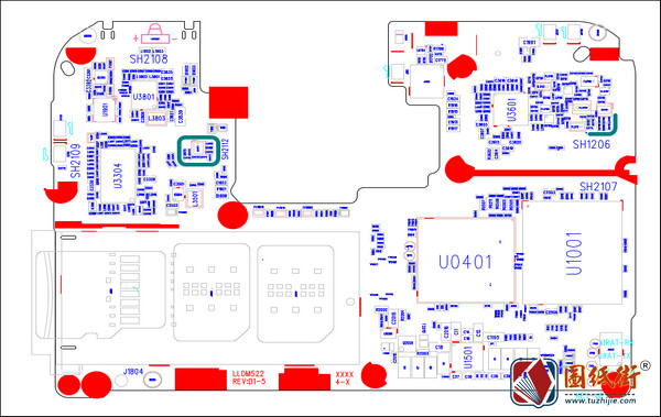 红米note9pro主板元件位号图