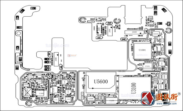 红米K30Pro手机图纸 主板+小板位号图