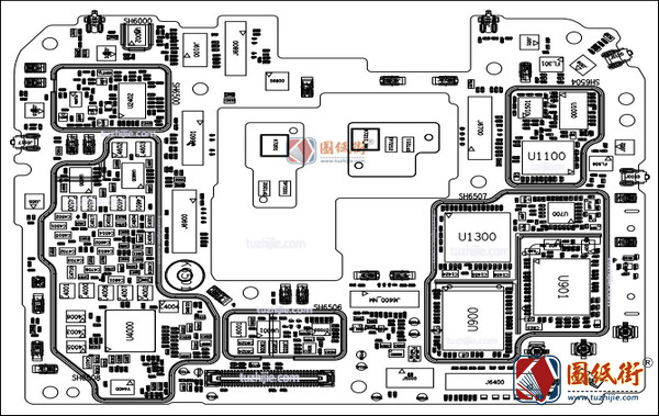 小米红米10X 5G手机主板元件位号图