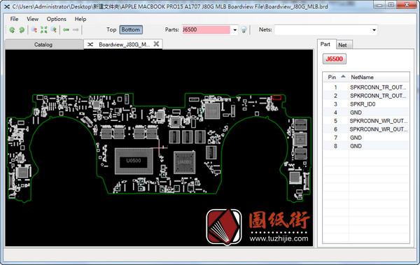 APPLE A1707 J80G 820-00281 051-00647苹果笔记本点位图BRD