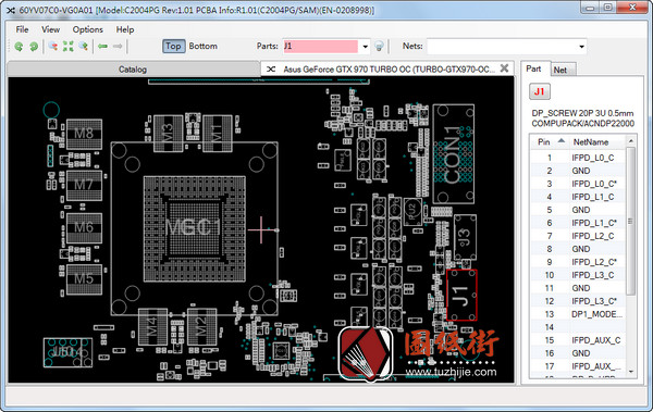 Asus GeForce GTX 970 TURBO OC C2004PG REV. 1.01华硕显卡点位图FZ