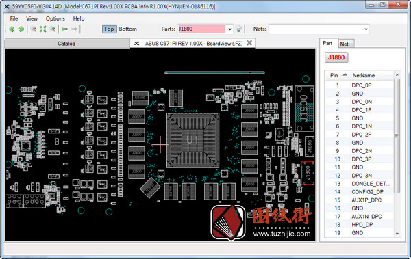 Asus ATI R9 290X C671PI 59YV05F0-VG0A14D REV 1.00X华硕显卡点位图FZ