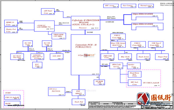 Compal LA-H431P EH50F EH70F EH51F EH5VF EH53F EH73F R10仁宝笔记本图纸
