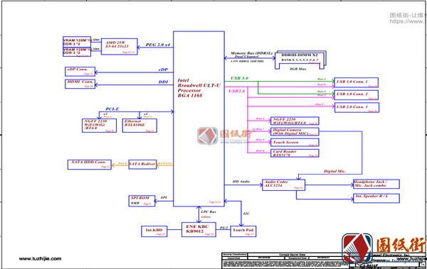 Dell 5548 LA-B016P ZAVA1 ZAVC1 R1.0戴尔笔记本电路图