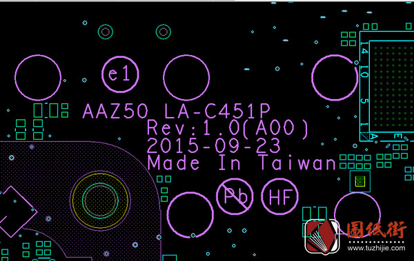 Dell E7270 E7470 LA-C451P AAZ50 Rev 1.0戴尔笔记本点位图