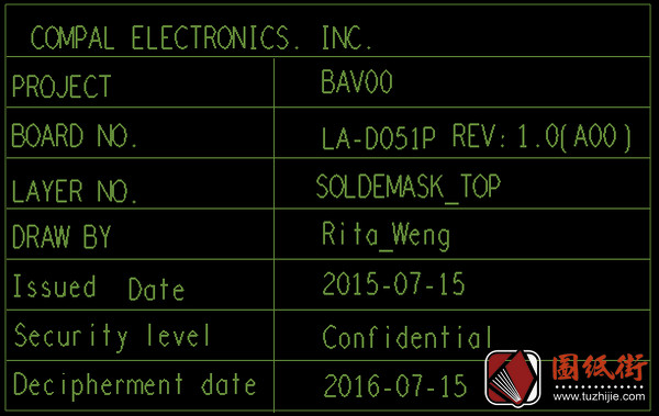 Dell 15-5557 LA-D051P Rev1.0戴尔笔记本点位图BRD