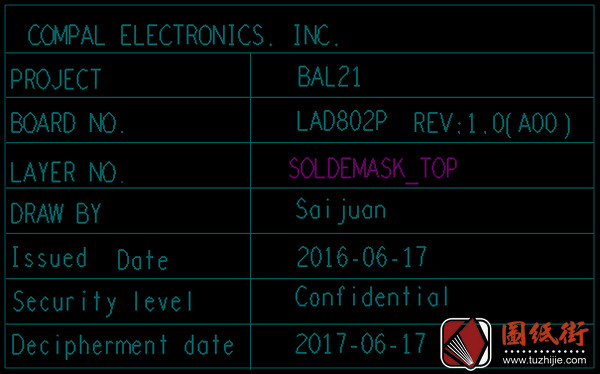 Dell 15-5567 BAL21 LA-D802P REV : 1.0 (A00)戴尔笔记本点位图BRD