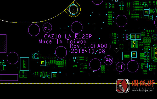 Dell E7280 LA-E122P CAZ10 Rev1.0戴尔笔记本点位图