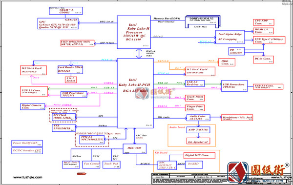 Dell XPS 15-9560 LA-E331P REV1.0戴尔笔记本原理图