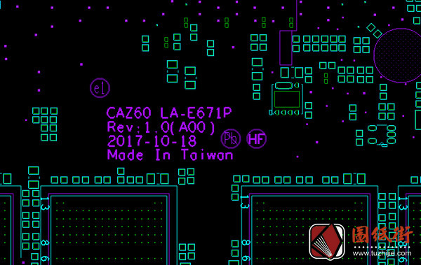 DELL XPS 13 9370 CAZ60 LA-E671P Rev1.0 戴尔笔记本点位图 BRD