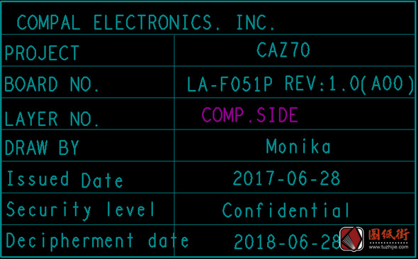 DELL XPS 13 9360 CAZ70 LA-F051P REV1.0 A00戴尔笔记本点位图