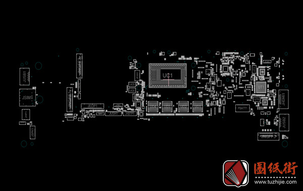 Dell 7390 2-in-1 LA-F292P REV:1.0(A00)点位图.cad