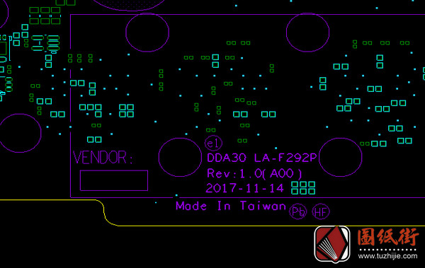 Dell 7390 2-in-1 LA-F292P REV:1.0(A00)点位图.cad