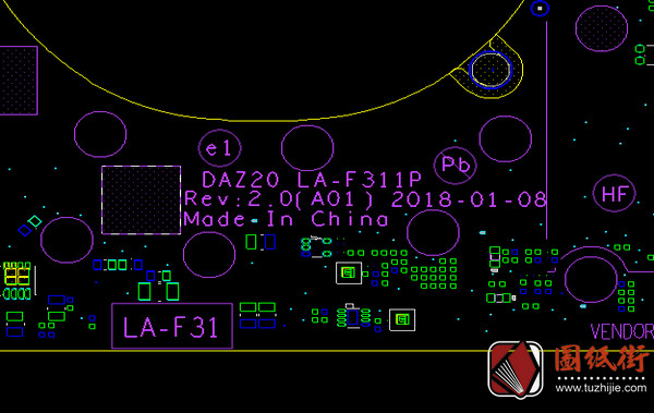 Dell 7290 LA-F311P DAZ20_DAZ30 Rev 2.0(A01) 戴尔笔记本点位图