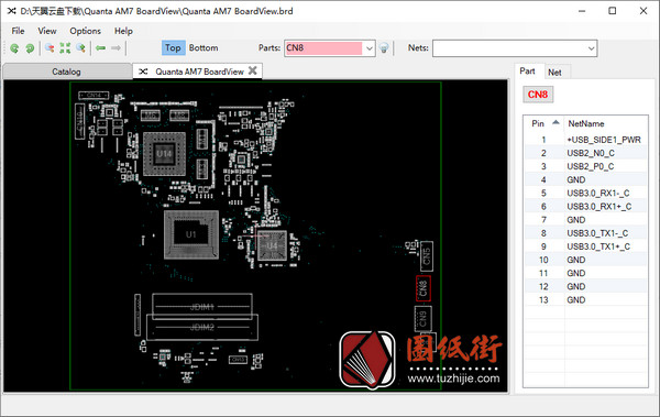 DELL 14 7447 QUANTA AM7戴尔笔记本点位图BRD