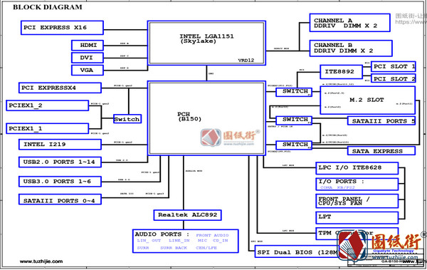GA-B150-HD3P Rev 1.0技嘉主板电路图