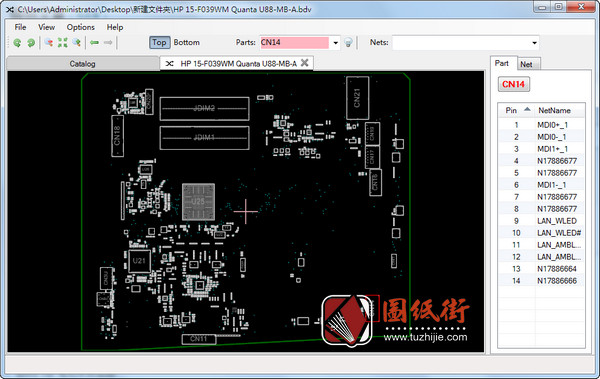 HP 15-F039WM Quanta U87 U88 DAU88MMB6A0 REV A惠普笔记本点位图BDV