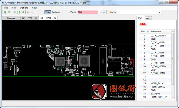 Quanta VZ7 VZ7A boardview笔记本点位图BRD