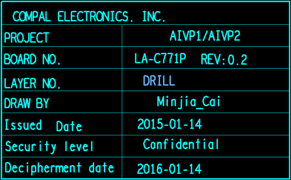 Lenovo 100-14IBY 100-15IBY LA-C771P REV 0.2笔记本点位图BRD