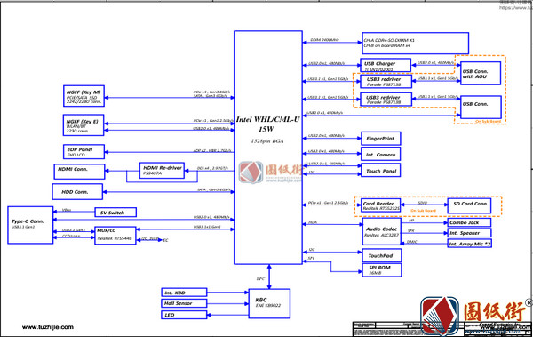 Lenovo小新C340/S340 LA-H102P LA-H103P R0.1联想笔记本电路图