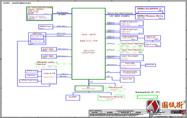 Lenovo 320-14IKB DG421/521/721 NM-B242 rev1.0联想笔记本图纸