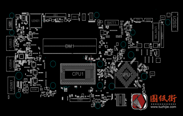 DELL 5490 5590 Mantis CML MB 18778-1戴尔笔记本点位图PDF+BRD+CAD