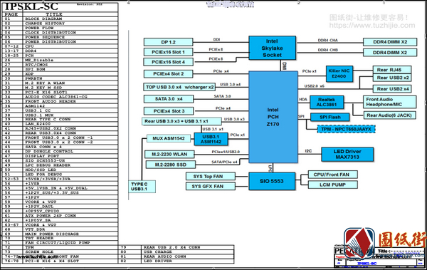 戴尔外星人Dell Alienware Aurora R5 Pegatron IPSKL-SC REV X02主板维修图纸