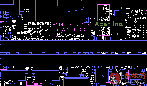 ECS H11H4-AI_V1.0精英主板维修点位图