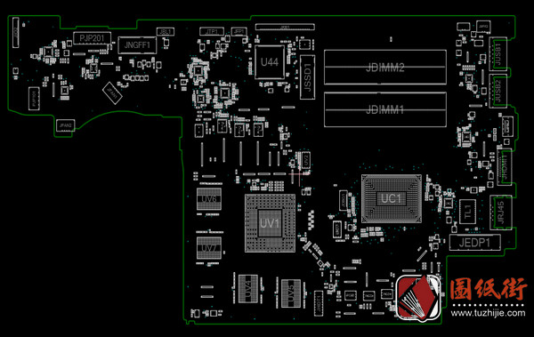 Acer Aspire 7 A715-42G Compal GH5VZ LA-K831P 宏基笔记本电脑主板点位图