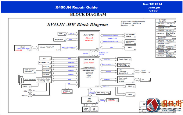 Asus X450JN_2.0华硕笔记本点位图下载+维修手册