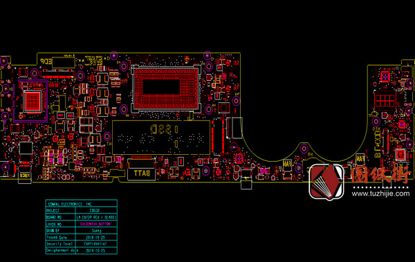 Dell XPS 13 9380 LA-E672P Rev: 1.0 ( A00)戴尔笔记本电脑点位图PDF+BRD