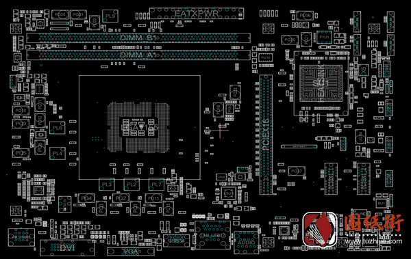 Asus P8H61-MX系列电脑主板点位图