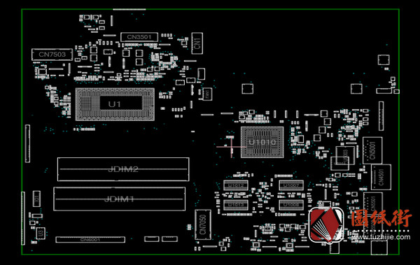 DA00P1MB6D0 Quanta 0P1B-MB惠普笔记本电脑主板点位图