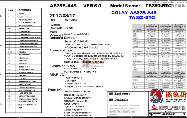 Biostar TB350-BTC AB35B-A4S原理图