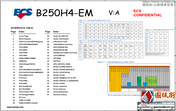 ECS B250H4-EM电脑主板原理图
