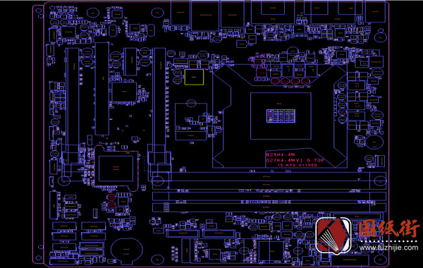 ECS B25H4-AM精英电脑主板点位图