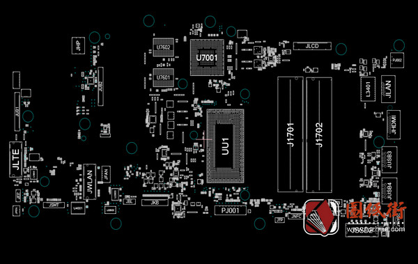 Acer TMP414-51笔记本主板点位图