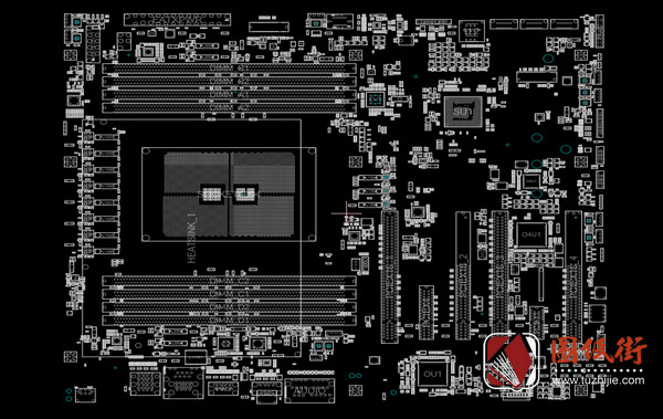 Asus PRIME X399-A台式电脑主板点位图