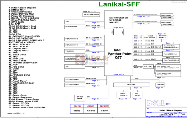 DELL 7010 - Lanikai-SFF台式电脑主板电路图纸