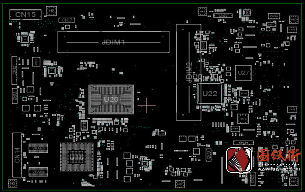 HP 22-B DAN91DMB6D0主板点位图CAD